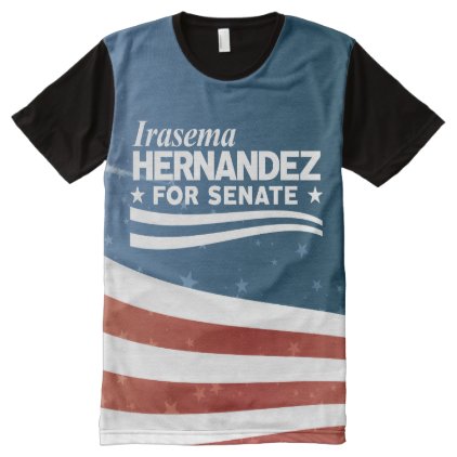 Irasema Hernandez for Senate All-Over-Print Shirt