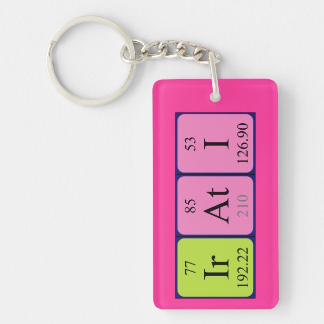 Irati periodic table name keyring (Front)