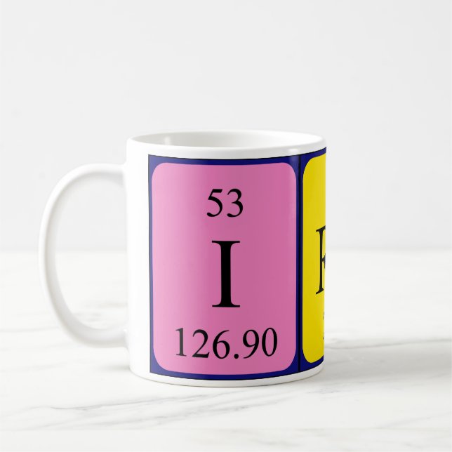Irati periodic table name mug (Left)
