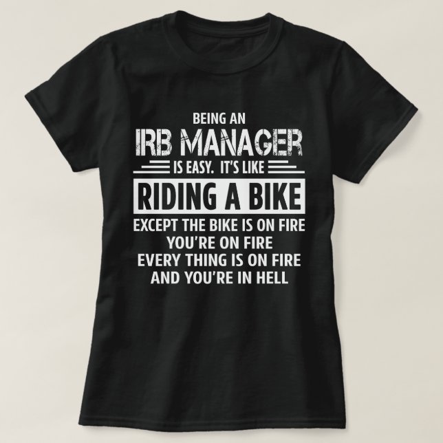 IRB Manager T-Shirt (Design Front)