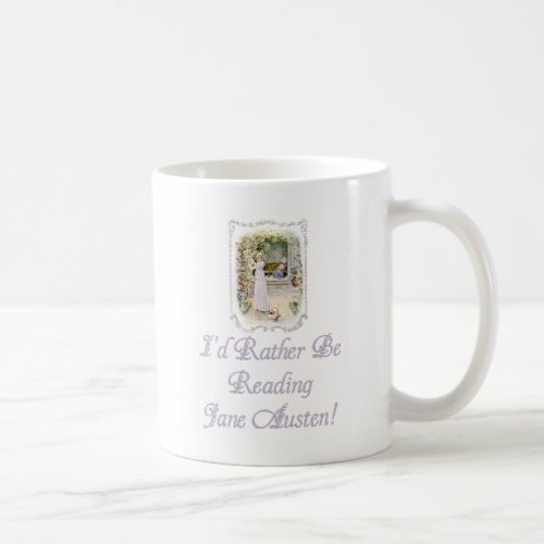 IRBR Jane Austen Classic White Mug 2 sizes Coffee Mug
