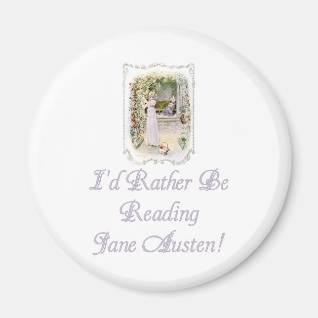 IRBR Jane Austen! Magnets, 2 shapes, 4 sizes Magnet (Front)