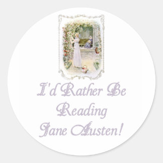 IRBR Jane Austen! Round Stickers, 2 sizes Classic Round Sticker