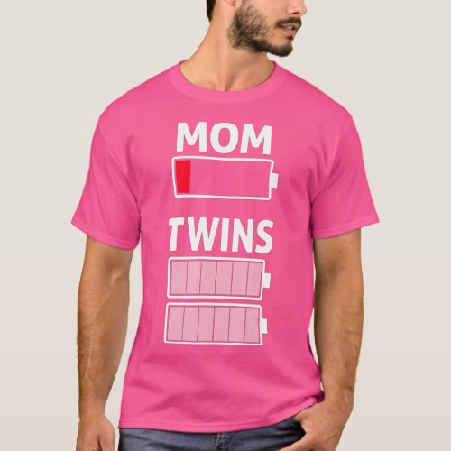 ired Mom Low Battery win Girls Full Charge  T_Shirt