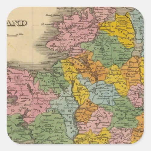 Ireland 10 square sticker