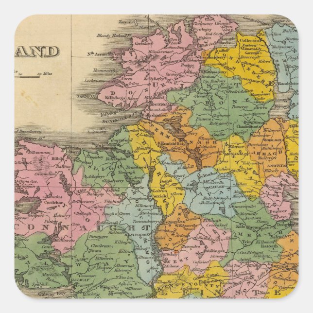 Ireland 10 square sticker (Front)
