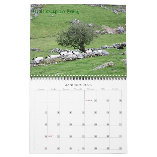 Ireland 2012 Calendar (Jan 2026)