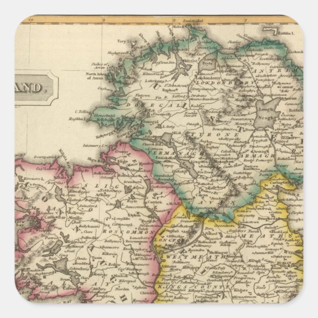 Ireland 7 square sticker (Front)