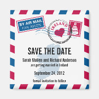 Ireland Air Mail Wedding Save the Date