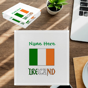Ireland and Irish Flag Green Personalization Paperweight