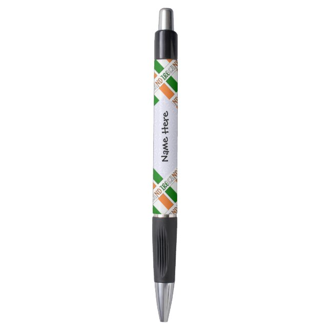 Ireland and Irish Flag Personalized  Pen (Front Vertical)