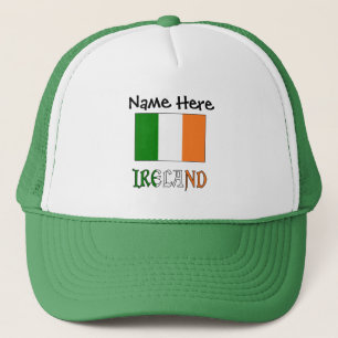 Ireland and Irish Flag Personalized  Trucker Hat