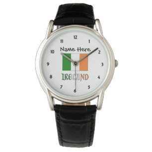 Ireland and Irish Flag with Personalized Watch