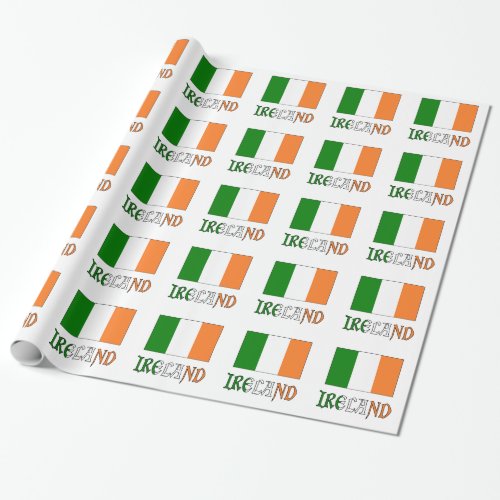 Ireland and Irish Flag Wrapping Paper