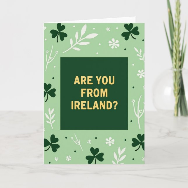 Ireland Are You From Ireland Card (Front)