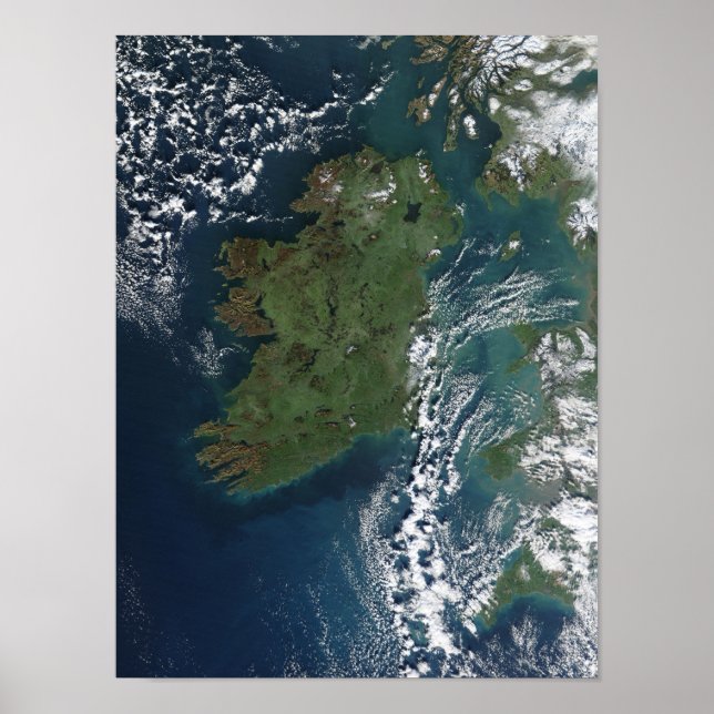 Ireland As Seen From The ISS Poster (Front)