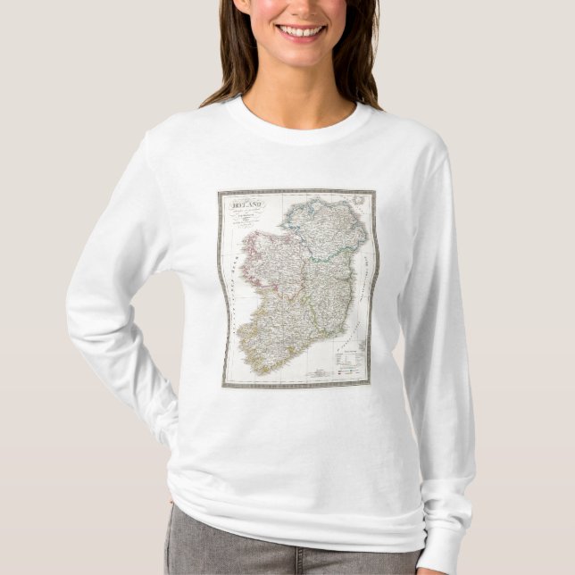 Ireland Atlas map T-Shirt (Front)