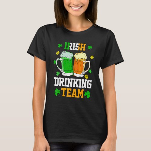 Ireland Beer Irish Drinking Team Shamrock St Patri T_Shirt