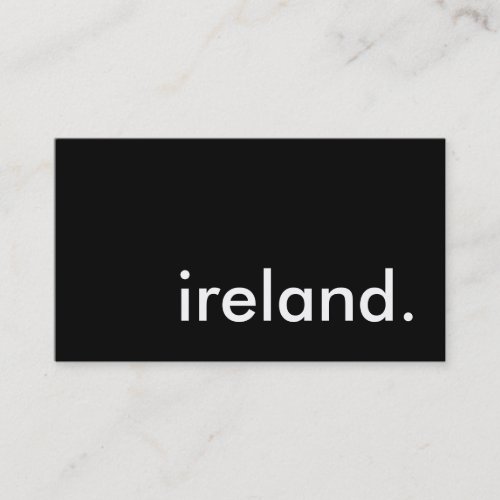 ireland. business card