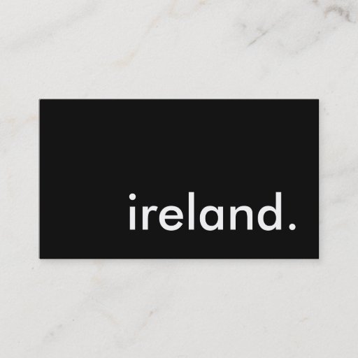 Customizable ireland. business card
