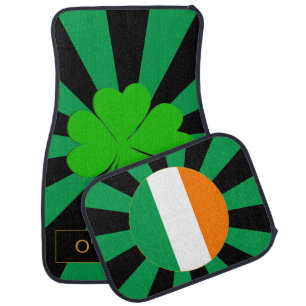 Ireland Car Floor Mat, Clover Irish Flag /Patriots Mat