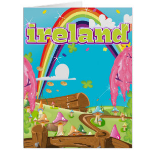 Ireland Cartoon Travel print. Cards