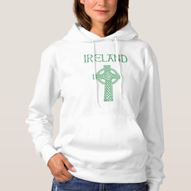Ireland Celtic Cross Hoodie (Front)