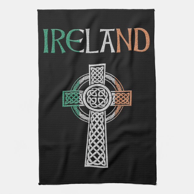Ireland Celtic Cross Towel (Vertical)