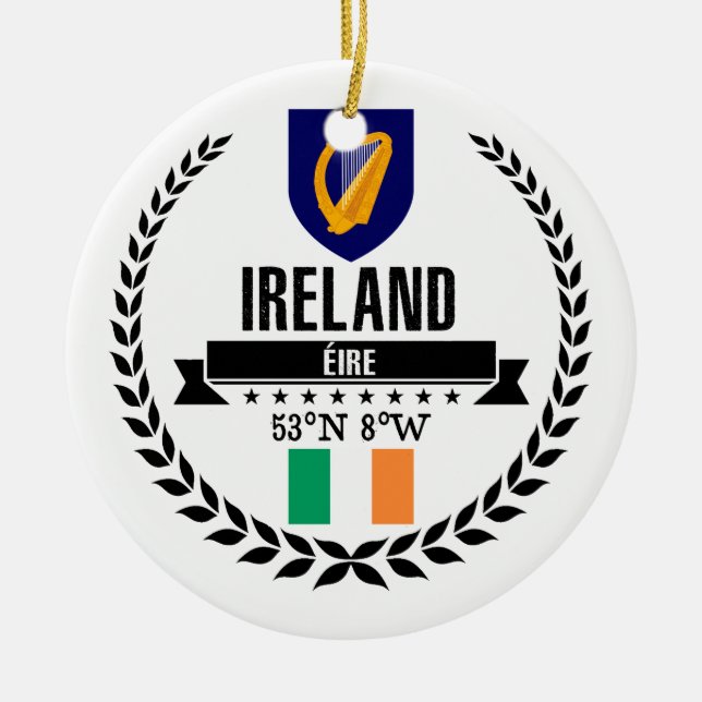 Ireland Ceramic Ornament (Front)