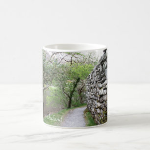 Ireland, Church, Stone Wall, Lake, Photography Coffee Mug