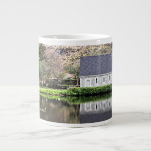 Ireland, Church, Stone Wall, Lake, Photography Giant Coffee Mug