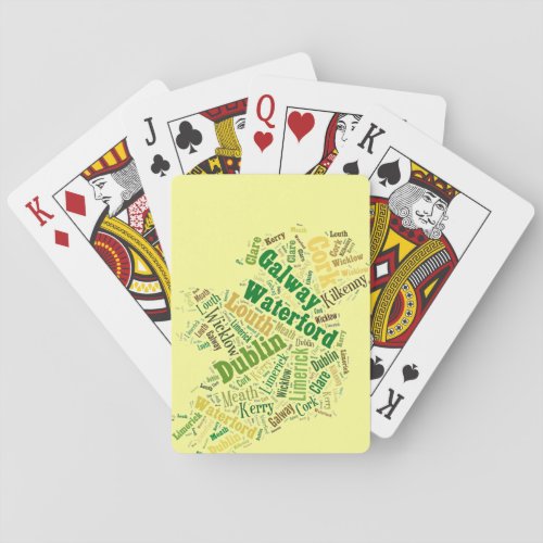 Ireland Cities Word Art Playing Cards