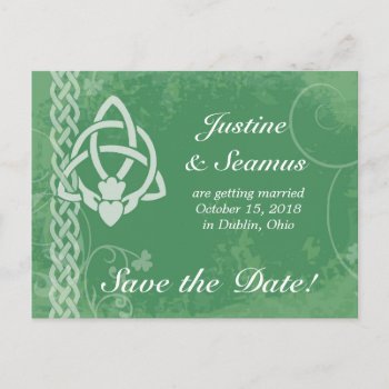Ireland Claddagh Announcement Postcard by NaptimeCards at Zazzle