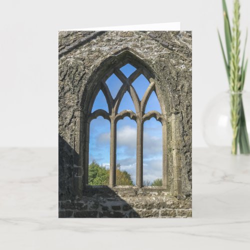 Ireland  Claregalway Franciscan Friary Window Card