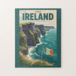 Ireland Cliffs of Moher Illustration Travel Art Jigsaw Puzzle<br><div class="desc">Ireland retro vector travel design. From the lively streets of Dublin and Galway to the breathtaking Cliffs of Moher and Wild Atlantic Way, Ireland offers travelers a perfect blend of history, charm, and natural beauty.</div>