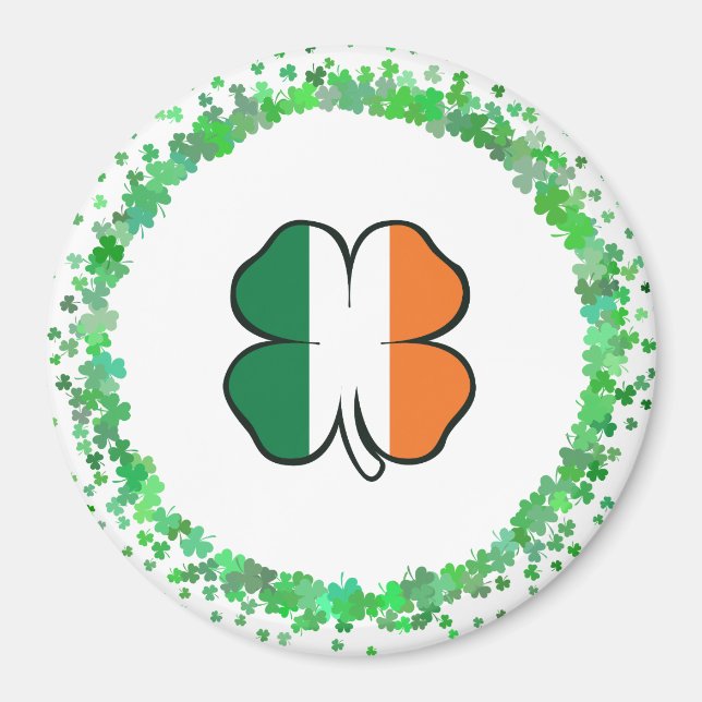 Ireland Clover Saint Patrick's Day Magnet (Front)