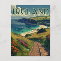 Ireland Coastline Vintage Travel