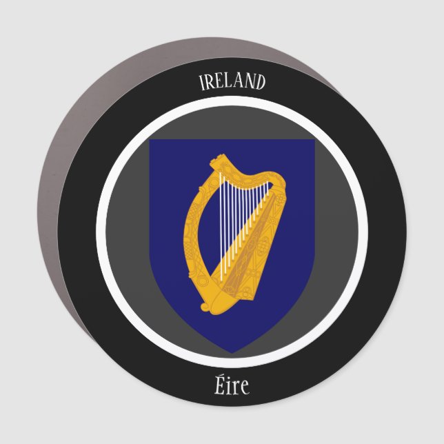 Ireland Coat of Arms Patriotic Car Magnet (Front)