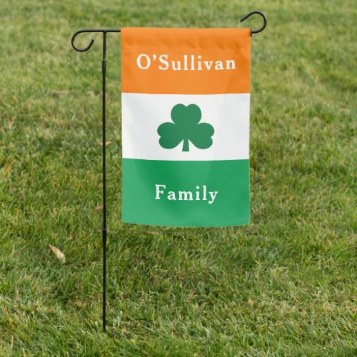 Ireland Colors Green Shamrock Clover Irish Family Garden Flag