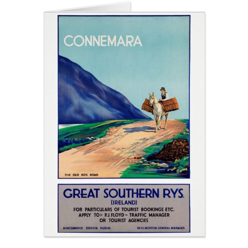 Ireland Connemara Restored Vintage Travel Poster