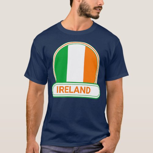 Ireland Country Badge Ireland Flag T_Shirt