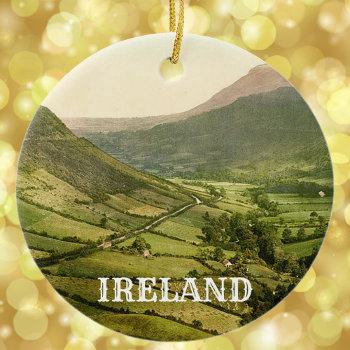Ireland County Antrim Vintage Scene Ceramic Ornament by whereabouts at Zazzle