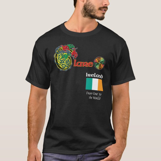 Ireland County Clare Dark T Shirt (Front)