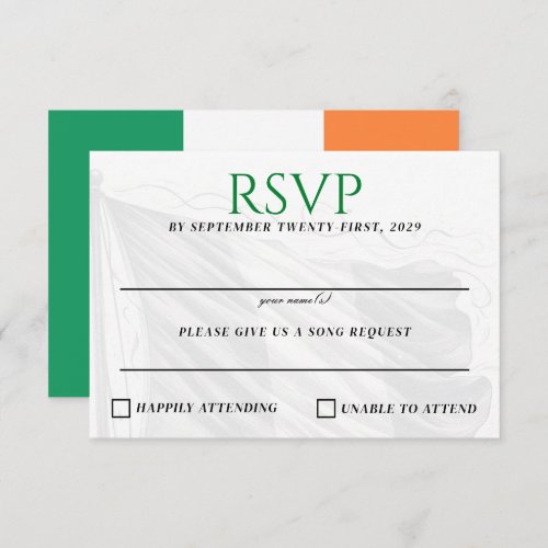 Ireland Couple RSVP Card