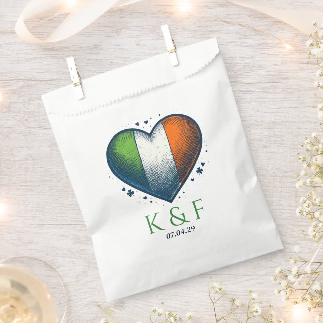 Ireland Couple Wedding Favor Bag (Clipped)