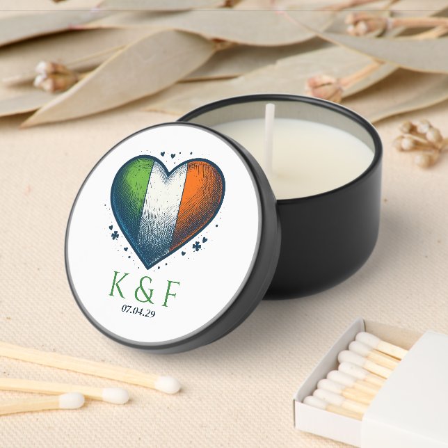 Ireland Couple Wedding Mini Candle Favors (Insitu)