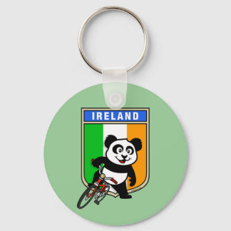 Ireland Cycling Panda Keychain