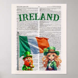 IRELAND -- Dictionary Page Art Poster