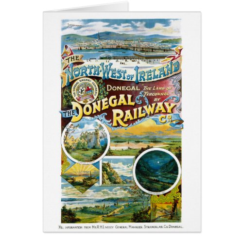 Ireland Donegal Railway Restored Vintage Poster