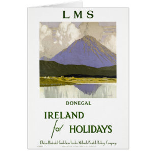 Ireland Donegal Restored Vintage Travel Poster Cards